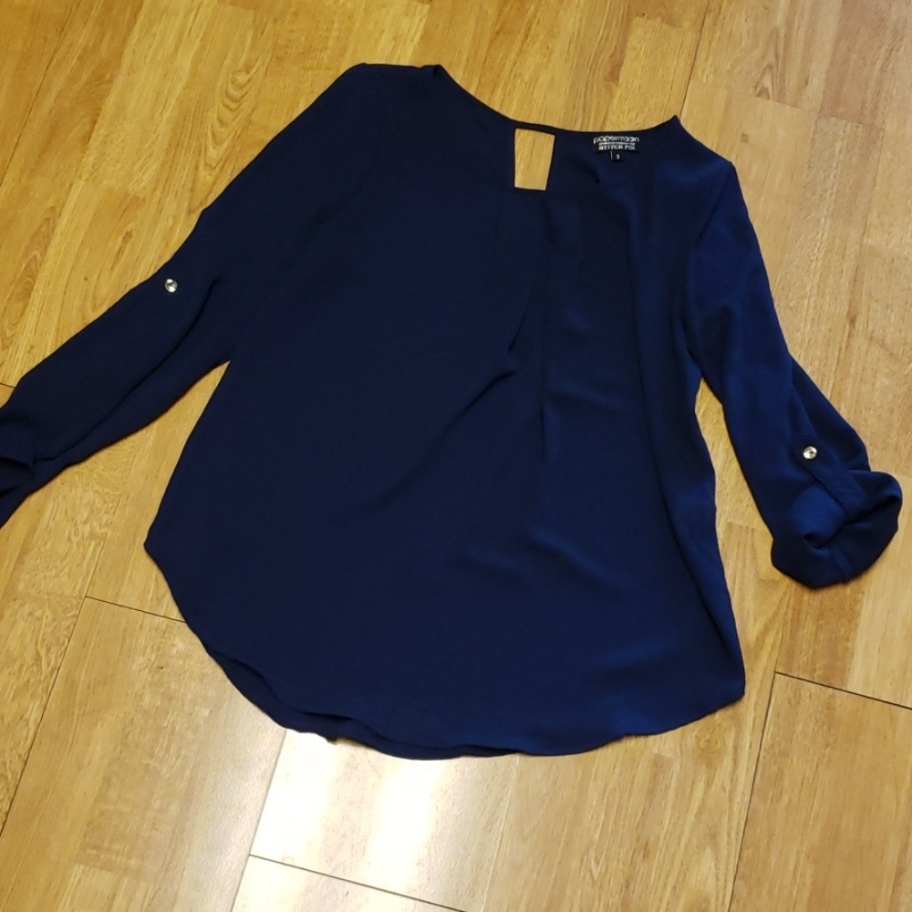 STITCHFIX Papermoon navy blouse sz small